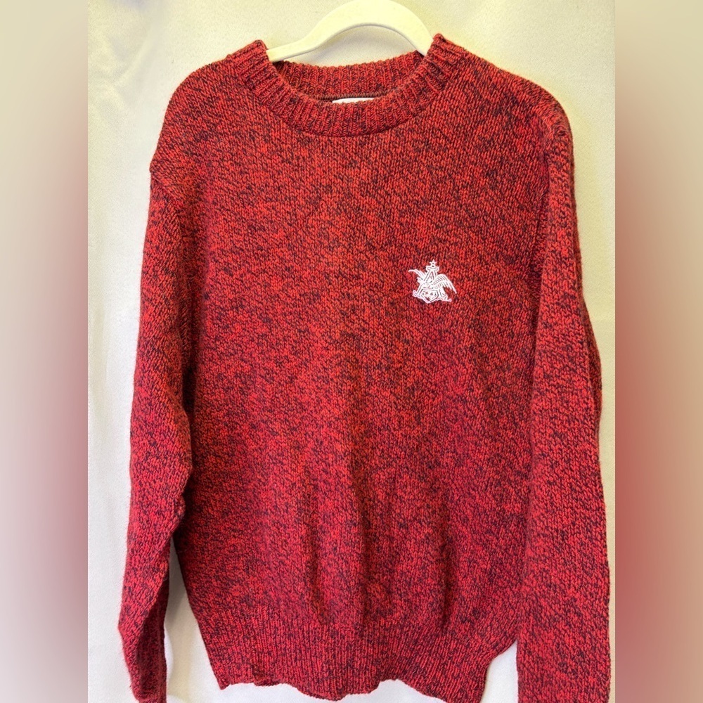 Anheuser Busch Vintage Signet Logo Men’s Sweater Made in the USA Size Large 60’s